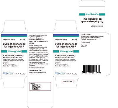 Carton- Cyclophosphaide For Injection, Usp 500mg/vial (Vial Carton Label 500mg)